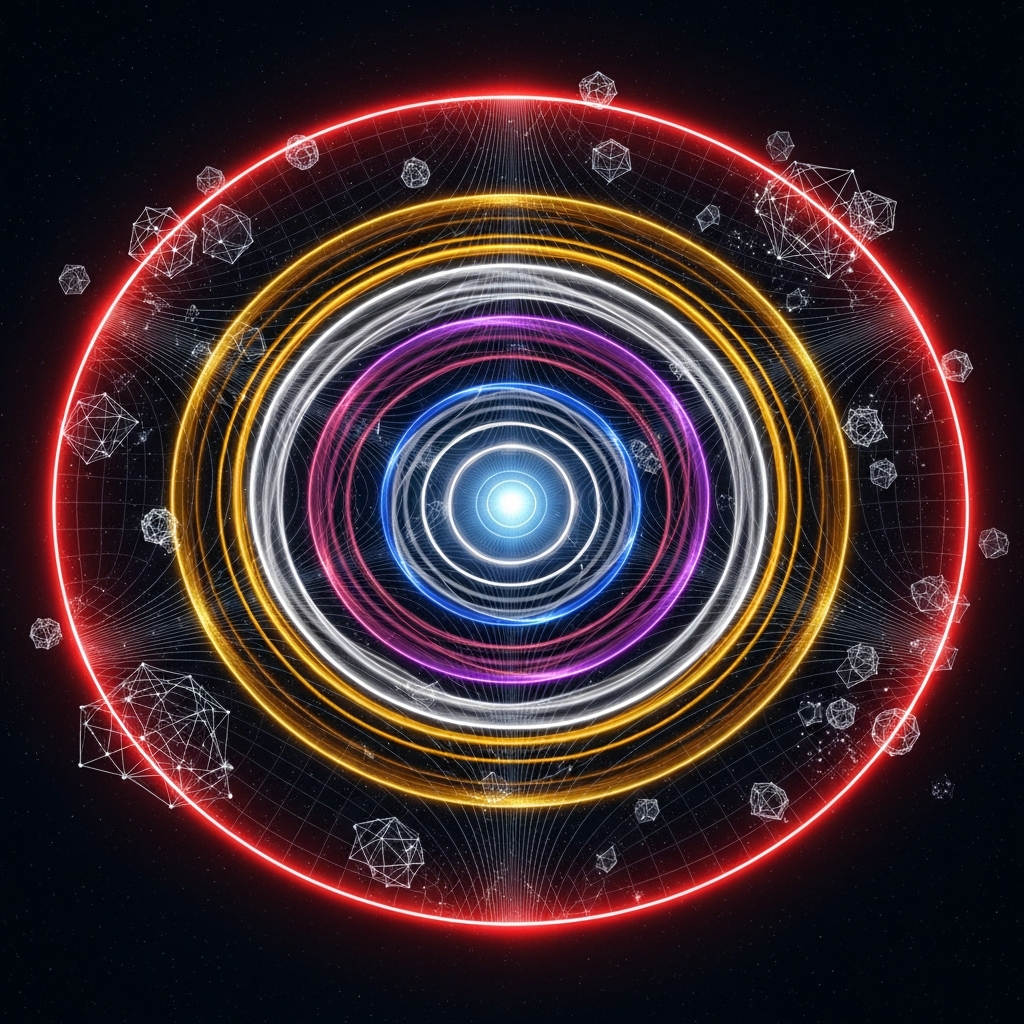 SCBE Poincare Disk — 14 security layers from safe center to harmonic wall boundary